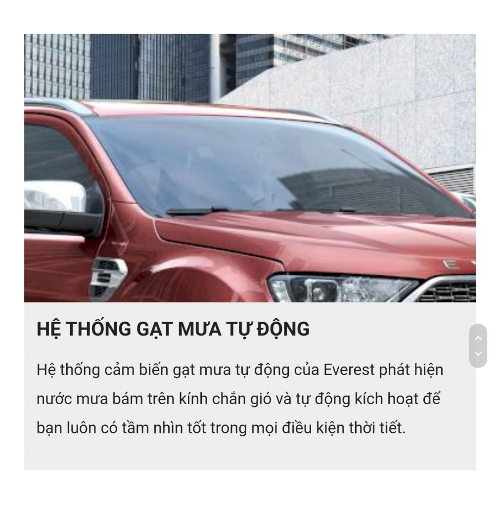 Hệ thống gạt nước tự động - Ford Long Biên