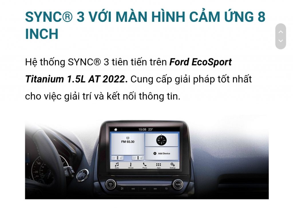 SYNC Ket noi truy cap wifi cua ford ecosport2