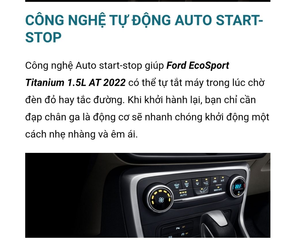cong nghe tu dong Auto Start Stop cua ford explorer2